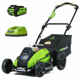 Газонокосилка аккумуляторная Greenworks GD40LM45, 40V, 45 см, бесщеточная, c 1х АКБ 4 А/ч и ЗУ