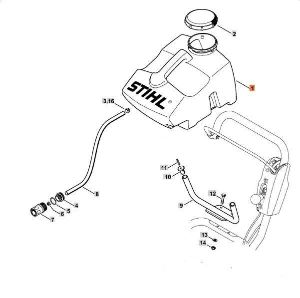 Гидроемкость 13л Kit TS-400-800 к FW-20 Stihl 42240071018 в Екатеринбурге