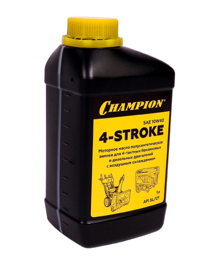 Масло полусинтетическое зимнее (1 л; 10W40; SL/CF) для 4-тактных двигателей Champion 952853 в Екатеринбурге