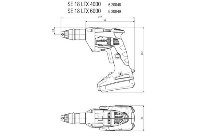Аккумуляторный шуроповерт для гипсокартона Metabo SE 18 LTX 6000 620049500 в Екатеринбурге