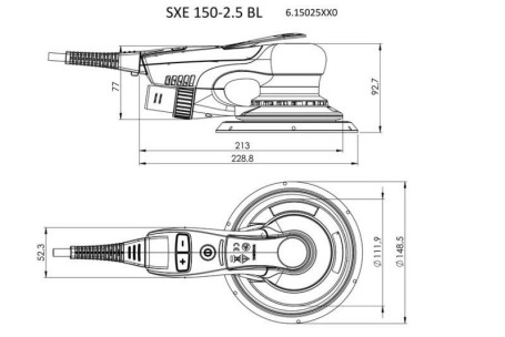 Эксцентриковая шлифовальная машина Metabo SXE 150-2.5 BL 615025700 в Екатеринбурге