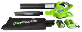 G-MAX 40V Аккумуляторный Бесщеточный Воздуходув-Садовый Пылесос GD40BV