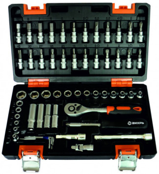 Набор инструментов Вихрь, 1/4&amp;quot; , CrV, в кейсе 57 предм