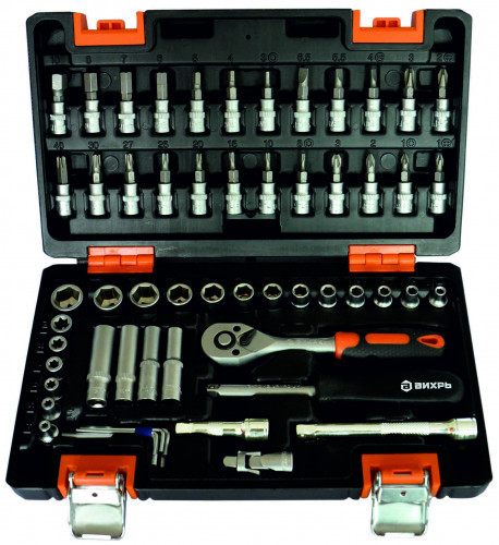 Набор инструментов Вихрь, 1/4&amp;quot; , CrV, в кейсе 57 предм в Екатеринбурге