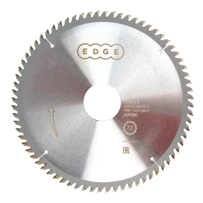 Диск EDGE by PATRIOT пильный по дереву 250х72х50/32/30/25,4 в Екатеринбурге