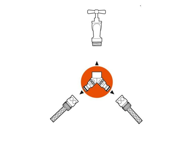 3/4&amp;quot; Распределитель 2-х канальный GARDENA 00938-20.000.00 в Екатеринбурге