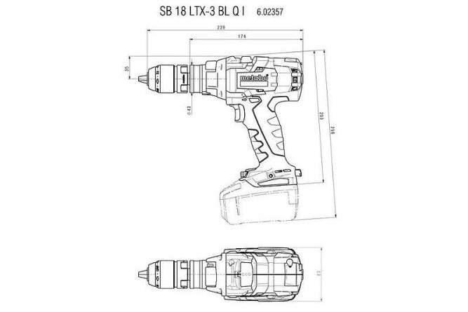 Аккумуляторная ударная дрель Metabo SB 18 LTX-3 BL Q I 602357650 в Екатеринбурге
