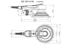 Эксцентриковая шлифовальная машина Metabo SXE 150-5.0 BL 615050000