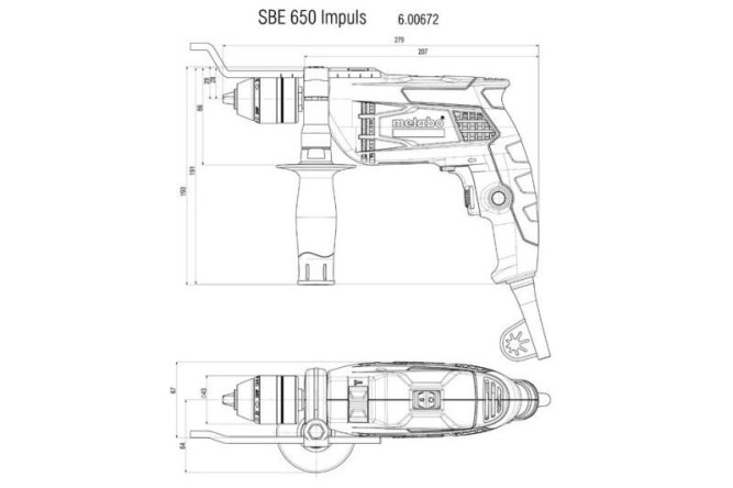 Ударная дрель Metabo SBE 650 Impuls 600672500 в Екатеринбурге