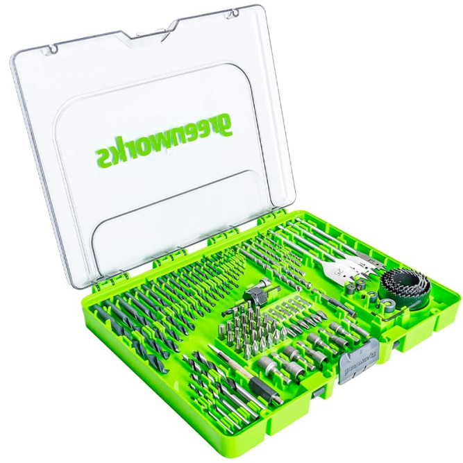 Набор сверл, бит и коронок в кейсе Greenworks Арт. 2944607, 90 предметов в Екатеринбурге