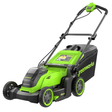 Газонокосилка аккумуляторная Greenworks GD40LM411, 40V, бесщеточная, 41 см, c 1хАКБ 4Ач и ЗУ в Екатеринбурге