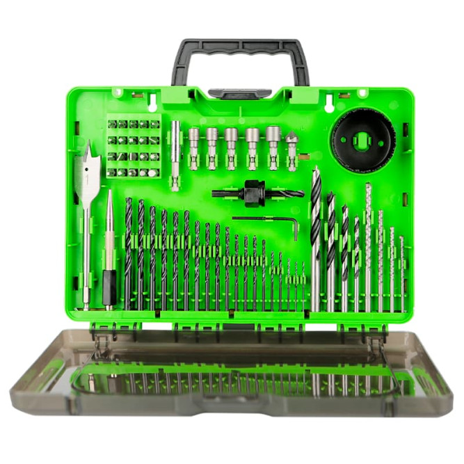 Набор сверл, бит и коронок в кейсе Greenworks Арт. 2944507, 60 предметов в Екатеринбурге