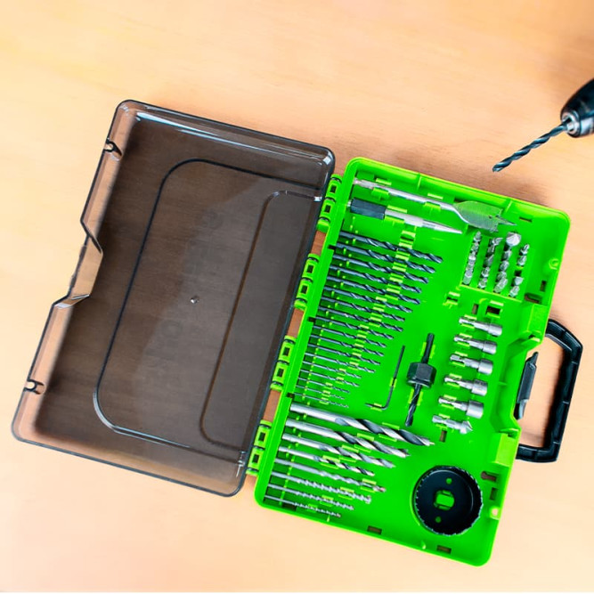 Набор сверл, бит и коронок в кейсе Greenworks Арт. 2944507, 60 предметов в Екатеринбурге