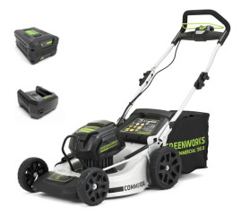 Газонокосилка аккумуляторная Greenworks GD82LM51, 82V, 51 см, бесщеточная 5 А.ч. АКБ и ЗУ