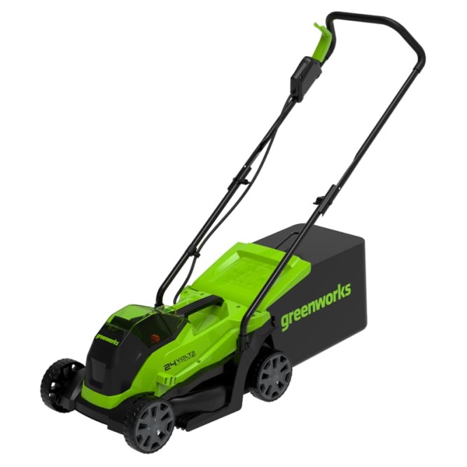 Газонокосилка аккумуляторная Greenworks Арт. 2516107UB,  24V, 33 см, бесщеточная, с 1хАКБ 4Ач и ЗУ