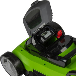 Газонокосилка аккумуляторная Greenworks Арт. 2516107UB, 24V, 33 см, бесщеточная, с 1хАКБ 4Ач и ЗУ