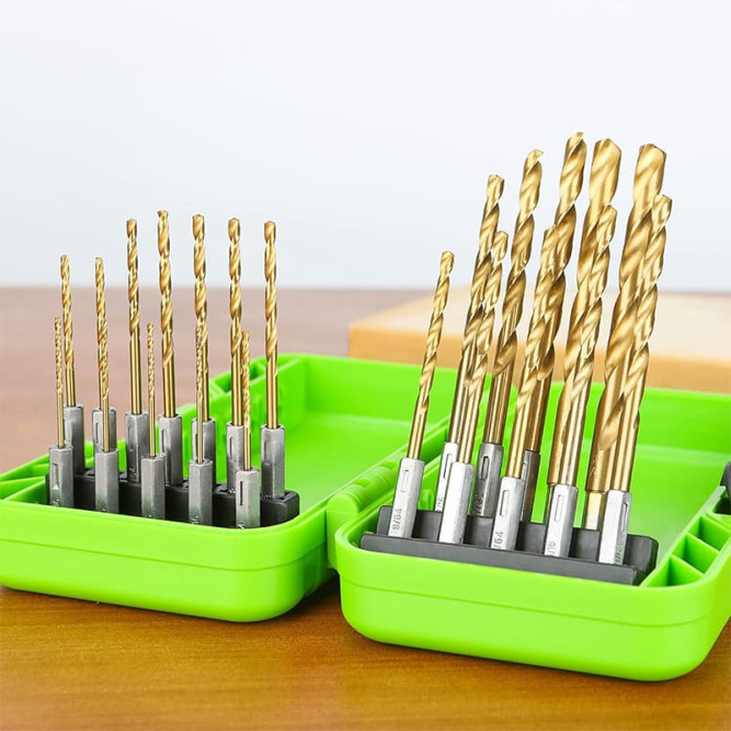 Набор сверл HSS-TiN 1,5-8,0 мм с шестигранным хвостовиком в кейсе Greenworks Арт. 2943907, 22 шт. в Екатеринбурге