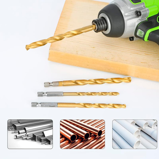 Набор сверл HSS-TiN 1,5-8,0 мм с шестигранным хвостовиком в кейсе Greenworks Арт. 2943907, 22 шт. в Екатеринбурге