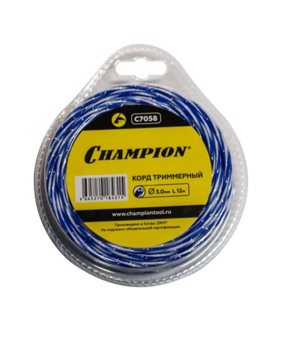 Корд трим.CHAMPION Sky-cutter 3.0мм* 12м (витой квадрат) в Екатеринбурге