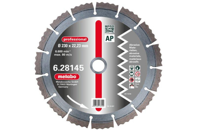 Алмазный диск Metabo 150х22,23мм Professional AP пеноблок,кирпич  628143000 в Екатеринбурге