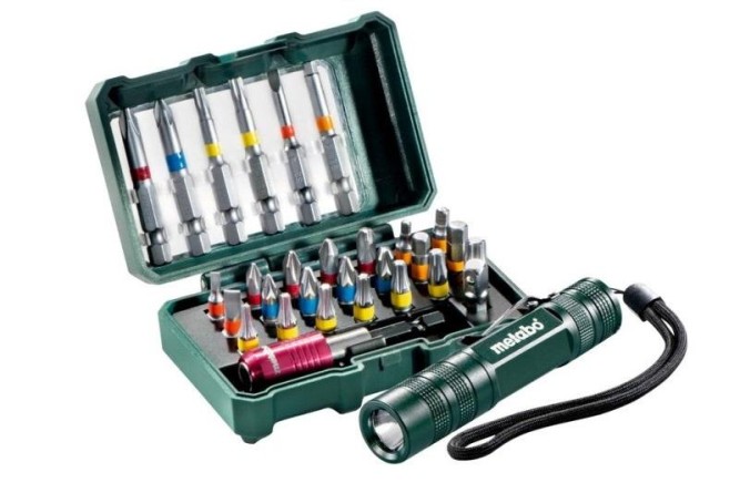 Набор бит Metabo 29 предметов + LED фонарик  626721000 в Екатеринбурге