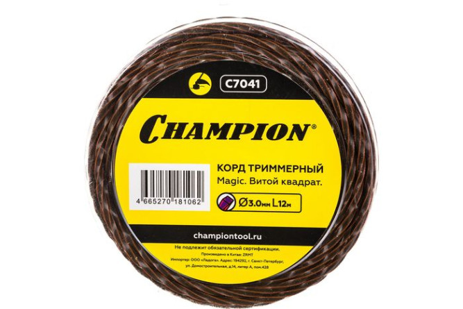 Корд трим.CHAMPION Magic 3.0мм* 12м (витой квадрат) в Екатеринбурге