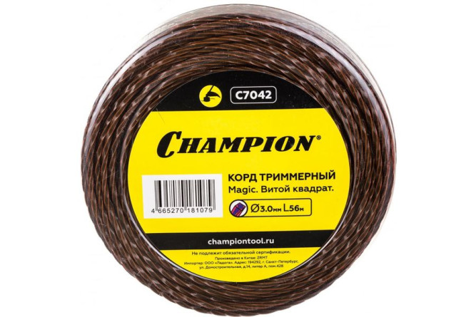 Корд трим.CHAMPION Magic 3.0мм* 56м (витой квадрат) в Екатеринбурге