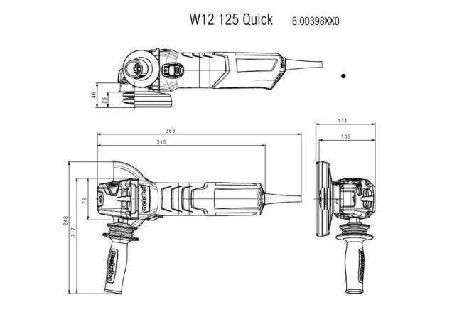 Угловая шлифовальная машина Metabo W12-125 Quick 600398010 в Екатеринбурге