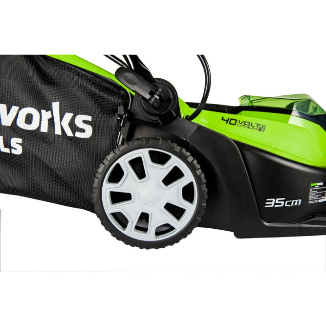 Газонокосилка аккумуляторная Greenworks Арт. 2501907UB, 40V, 35 см, c 1хАКБ 4 Ач и ЗУ