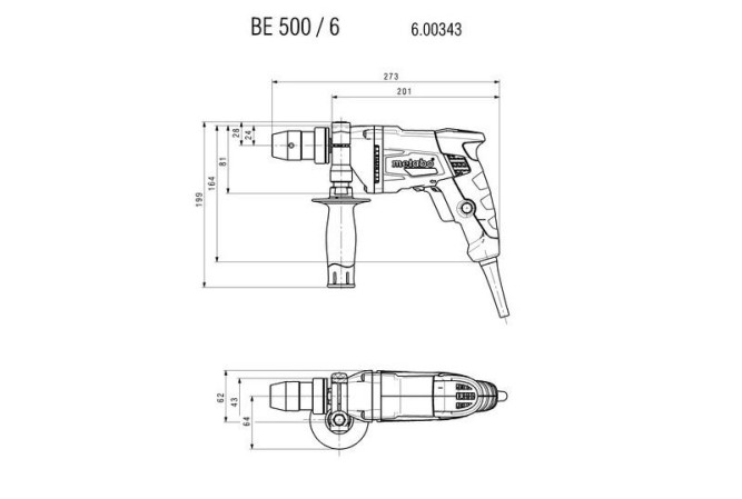 Дрель Metabo BE 500/6 600343000 в Екатеринбурге