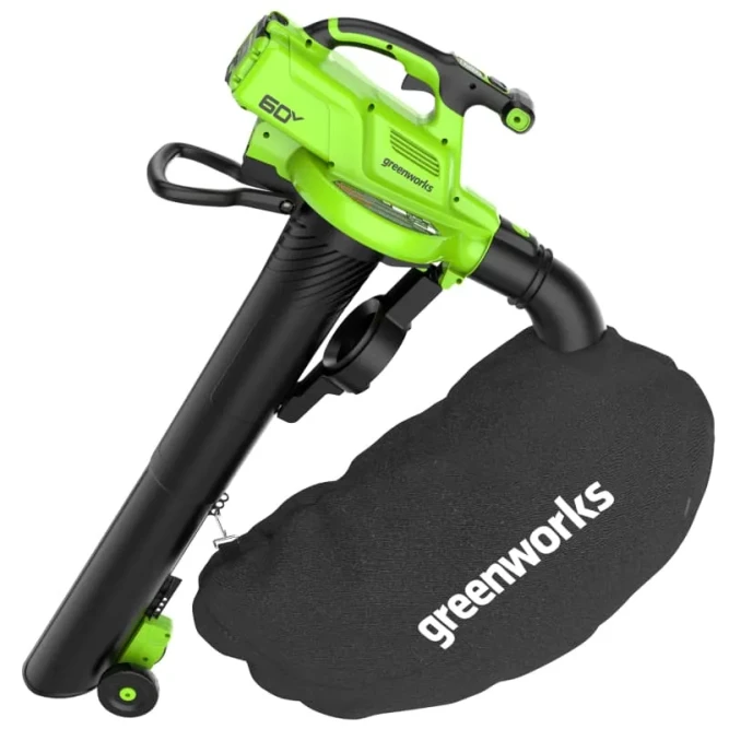Воздуходувка-пылесос аккумуляторная Greenworks GD60BVII, 60V, бесщеточная, без АКБ и ЗУ в Екатеринбурге