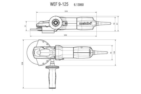 Угловая шлифовальная машина Metabo WEF  9-125 Quick 613060000 в Екатеринбурге
