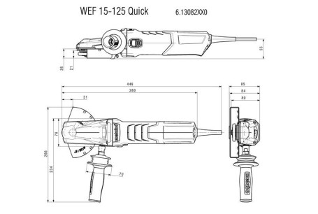 Угловая шлифовальная машина Metabo WEF 15-125 Quick 613082000 в Екатеринбурге