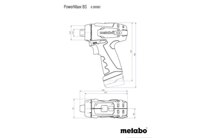 Аккумуляторная дрель-шуруповерт Metabo PowerMaxx BS Basic 600080510 в Екатеринбурге