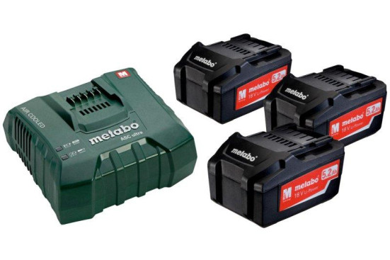 Базовый комплект Metabo 18 В Li-Power 3х5,2Ач + ЗУ ASC ULTRA AIR COOLED  685061000 в Екатеринбурге