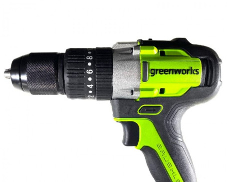 Дрель-шуруповерт ударная аккумуляторная Greenworks Арт. 3704107, 24V, бесщеточная, без АКБ и ЗУ в Екатеринбурге