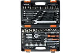 Набор инструментов Вихрь АВТО, 1/2" , 1/4" , CrV, в кейсе 82 предм