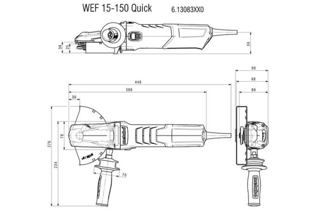 Угловая шлифовальная машина Metabo WEF 15-150 Quick 613083000 в Екатеринбурге
