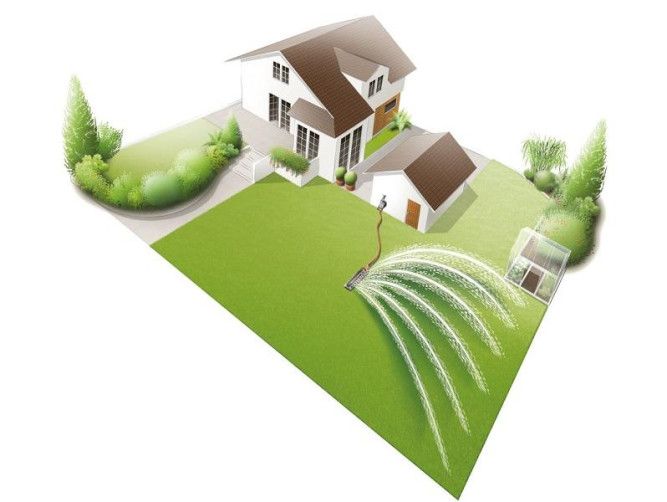 Дождеватель осциллирующий Aquazoom 250/2 GARDENA 01973-29.000.00 в Екатеринбурге