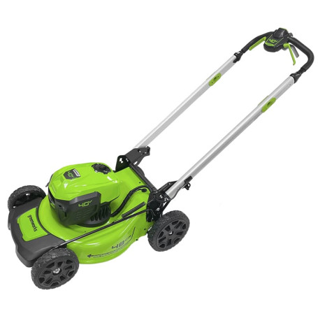 Газонокосилка аккумуляторная Greenworks Арт. 2517407UB, 40V, 48 см, самоходная, бесщеточная, c 1хАКБ 4 Ач и ЗУ