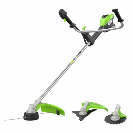 Триммер аккумуляторный Greenworks TB201H, 82V, 2,0 кВт, 46 см, c трехлопастным ножом и кусторезом, бесщеточный, с 1хАКБ 5 Ач и ЗУ в Екатеринбурге