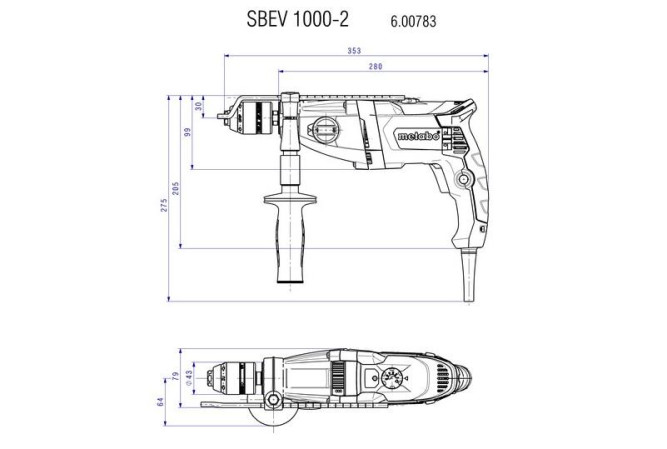Ударная дрель Metabo SBEV 1000-2 600783000 в Екатеринбурге