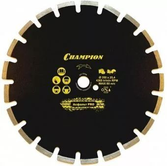 Диск алмазный CHAMPION асфальт PRO 400/25,4/10 Asphafight в Екатеринбурге