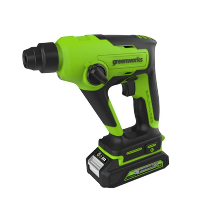 Перфоратор аккумуляторный бесщеточный Greenworks Арт. 3803107, 1,2 ДЖ, 24V, без АКБ и ЗУ в Екатеринбурге