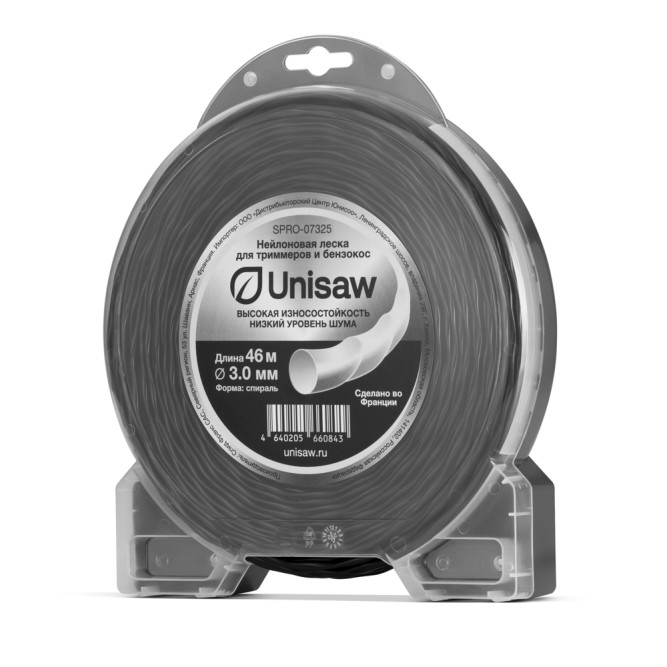 Леска триммерная 3.0 мм 46 м, спираль, Unisaw в Екатеринбурге