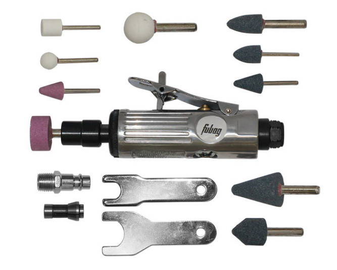 Пневмошлифмашина прямая с набором оснастки FUBAG GL103/25000 в Екатеринбурге