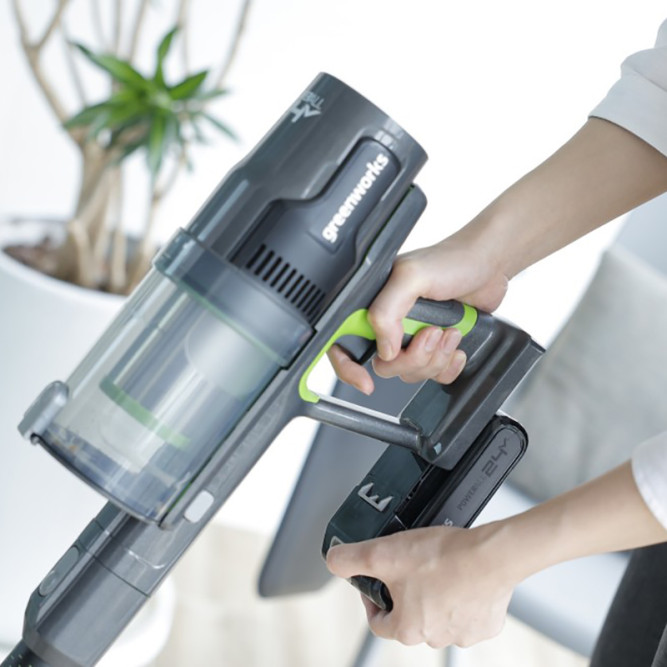 Пылесос беспроводной вертикальный аккумуляторный Greenworks Арт. 4701407, 24V, без АКБ и ЗУ в Екатеринбурге