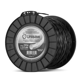 Леска триммерная 3.5 мм 158 м, спираль, Unisaw