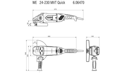 Угловая шлифовальная машина Metabo WE 24-230 MVT Quick 606470000 в Екатеринбурге
