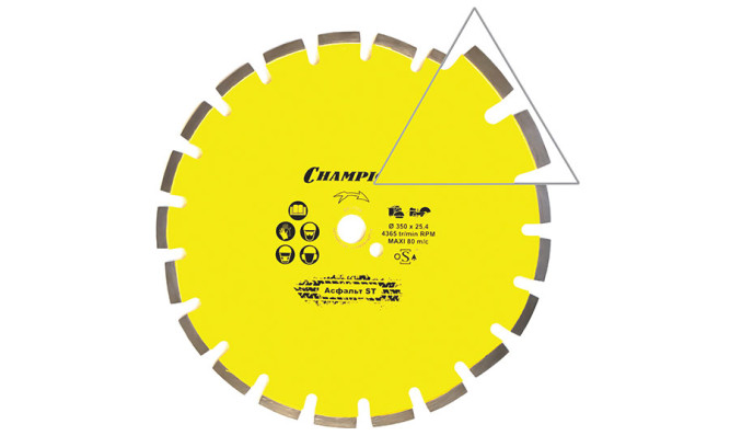 Диск алмазный CHAMPION асфальт ST 350/25,4/10 Asphafight в Екатеринбурге
